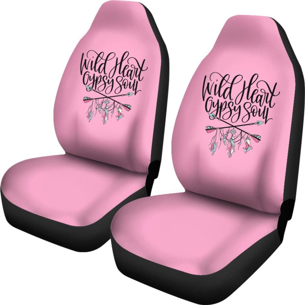 Wild Heart Gypsy Soul Pink Car Seat Covers