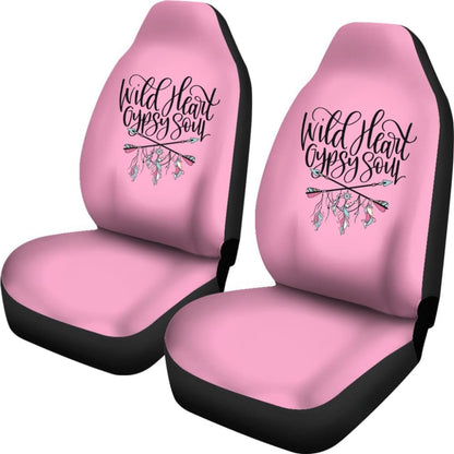 Wild Heart Gypsy Soul Pink Car Seat Covers