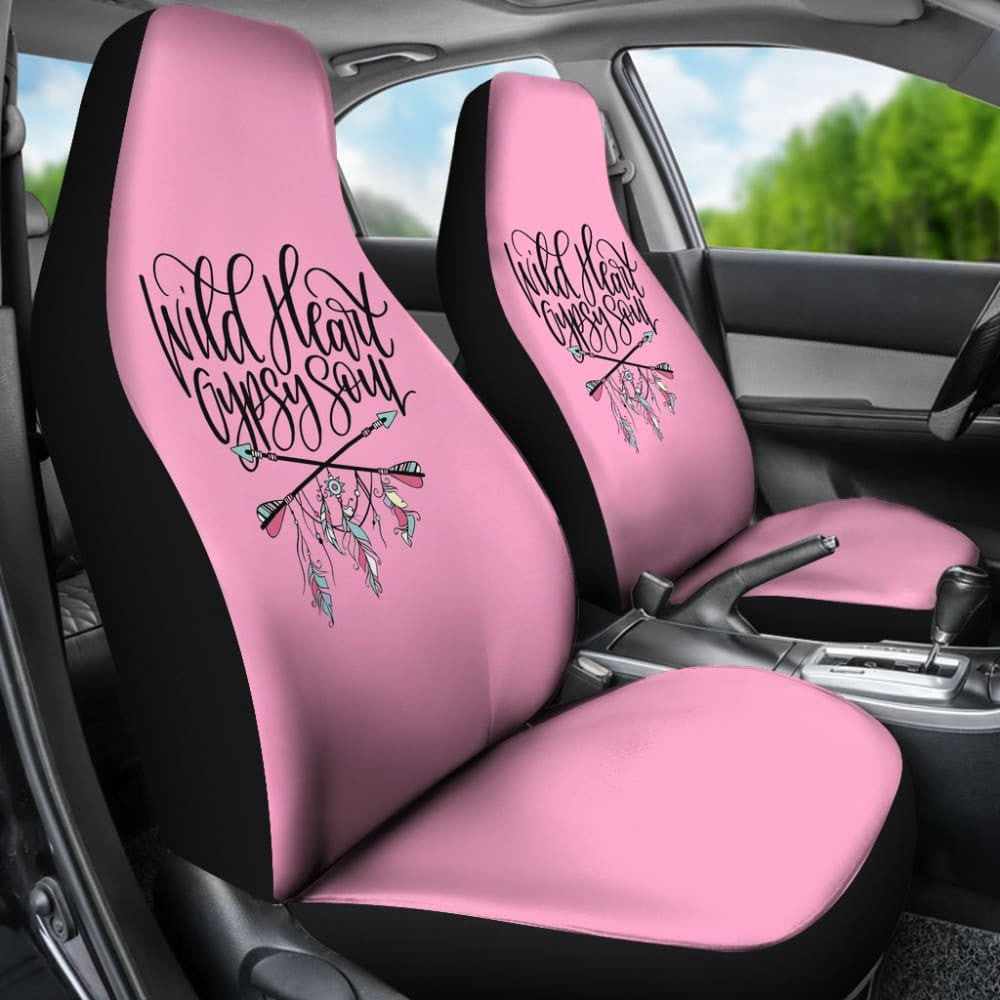 Wild Heart Gypsy Soul Pink Car Seat Covers