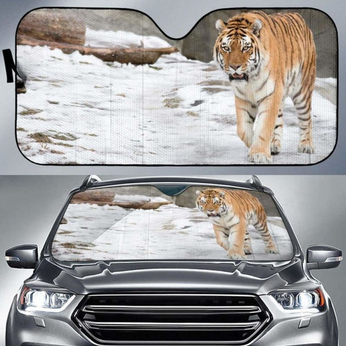 Siberian Tiger Amur Tiger Snow Hd Car Sun Shade