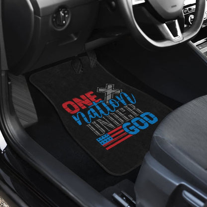 Simple Great One Nation Under God American Flag Car Floor Mats