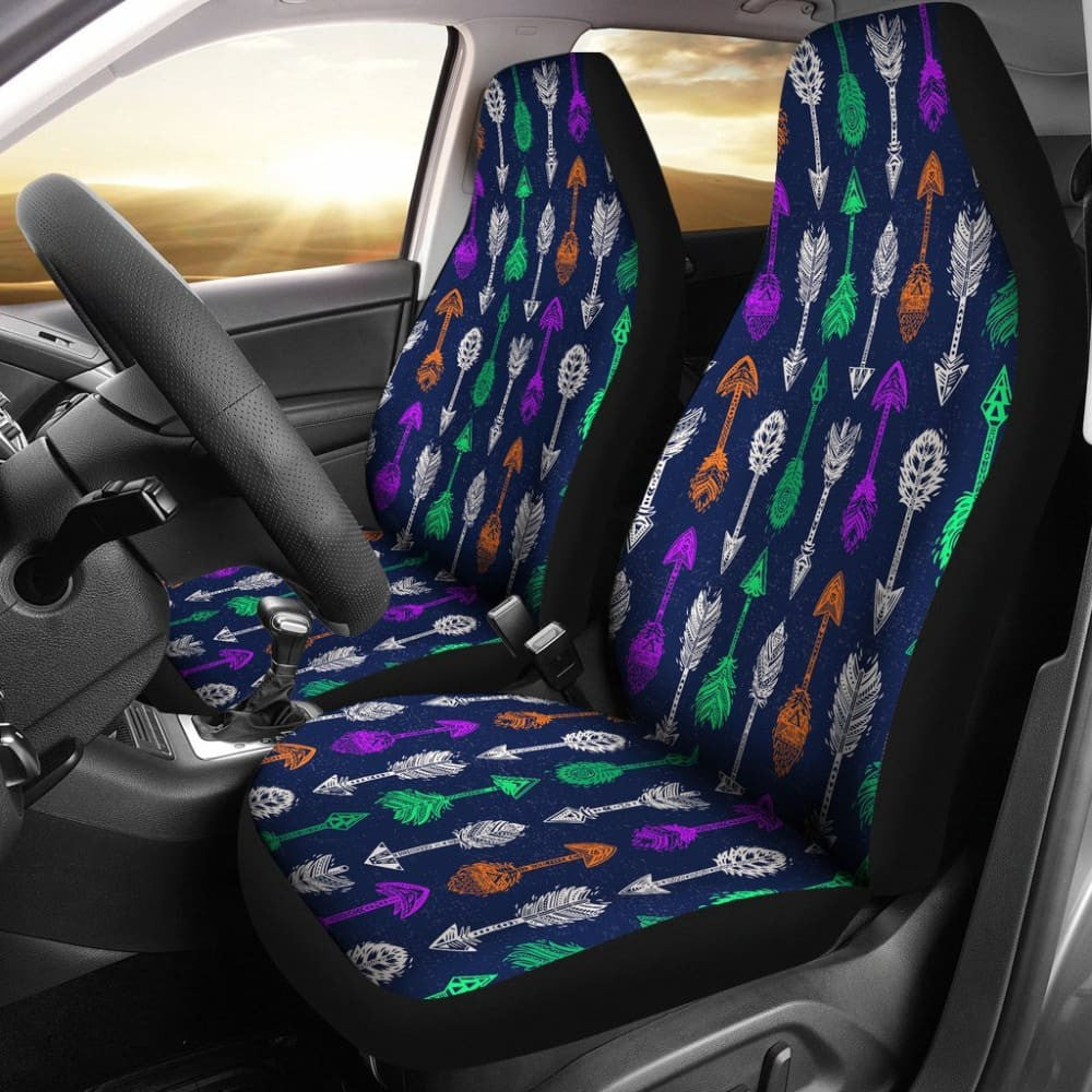 Tribal Aztec Arrows Blue Car Seat Cover