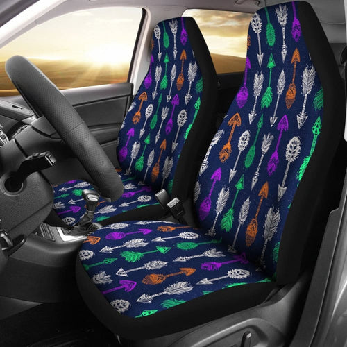 Tribal Aztec Arrows Blue Car Seat Cover
