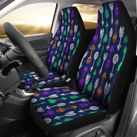 Tribal Aztec Arrows Blue Car Seat Cover