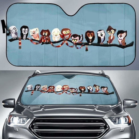 Funny Owl Doctor Who Style Auto Sun Shade Amazing