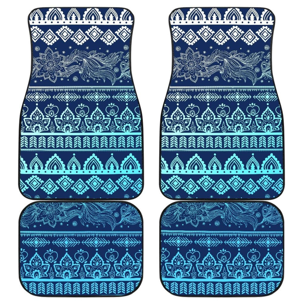 Blue Boho Car Floor Mats
