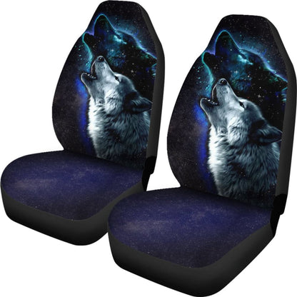 Amazing Galaxy Wolf And Star Car Seat Covers