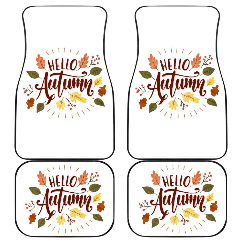 Hello Autumn Car Floor Mats Decoration
