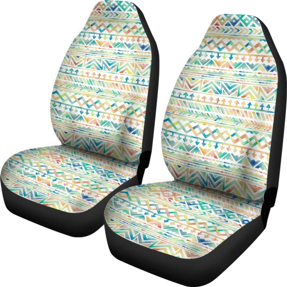 Aztec Colorful Watercolor Design Car Seat Covers