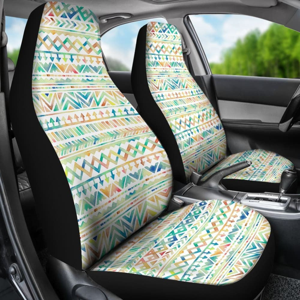 Aztec Colorful Watercolor Design Car Seat Covers