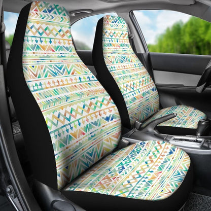 Aztec Colorful Watercolor Design Car Seat Covers