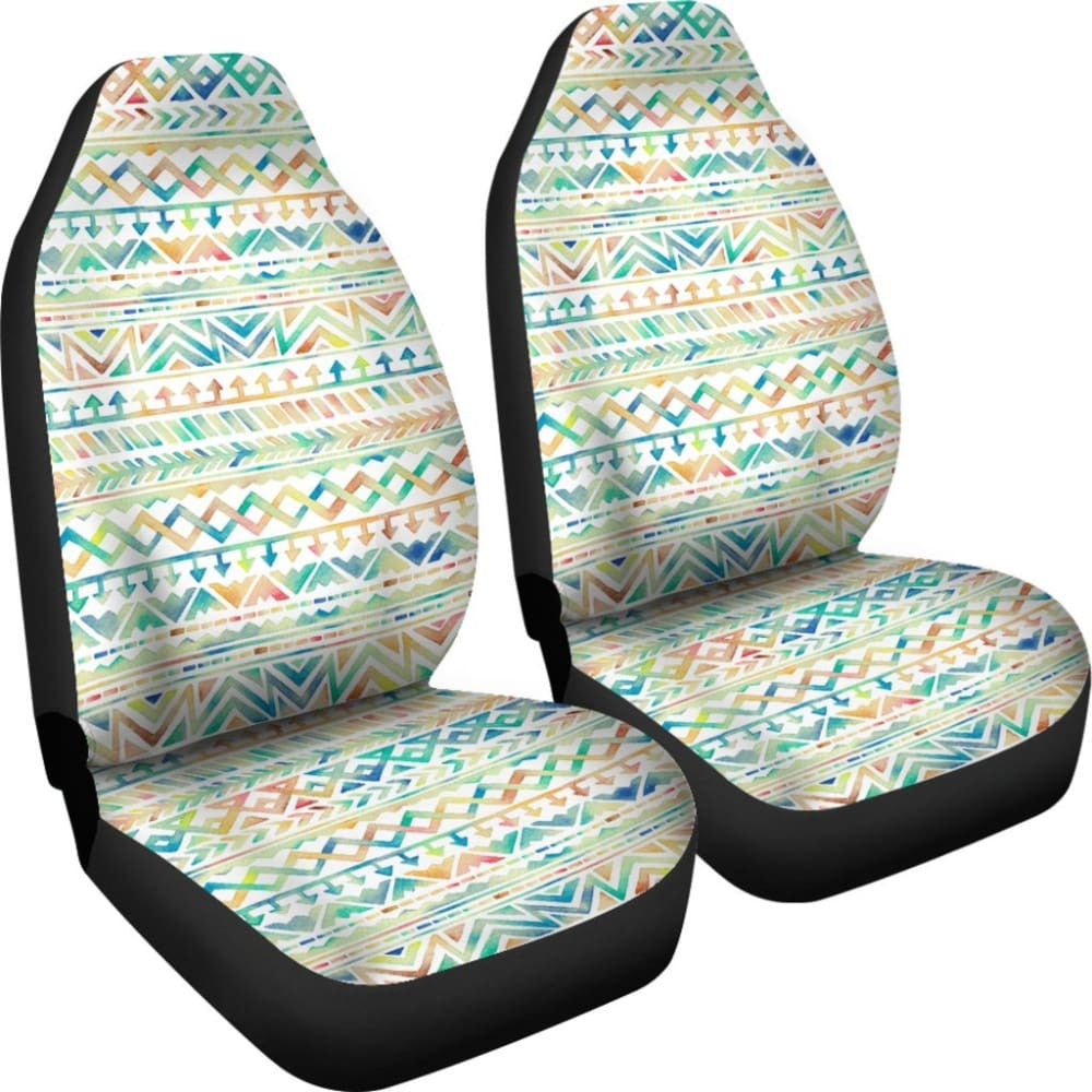 Aztec Colorful Watercolor Design Car Seat Covers
