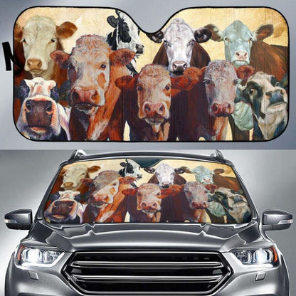 Auto Sun Shades - Cow