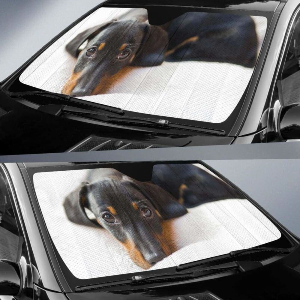 Dachshund Dog Symbol Of Germany Black Hd Car Sun Shade