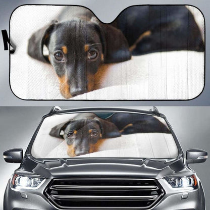 Dachshund Dog Symbol Of Germany Black Hd Car Sun Shade