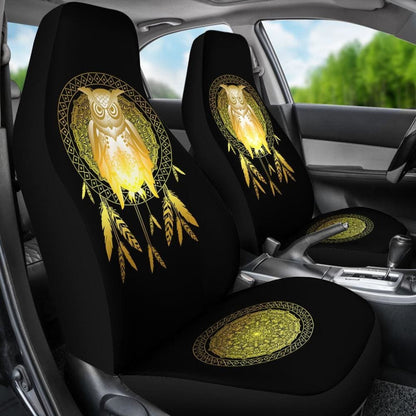 Owl Dream Catcher Gold - Owl Car Seat Covers