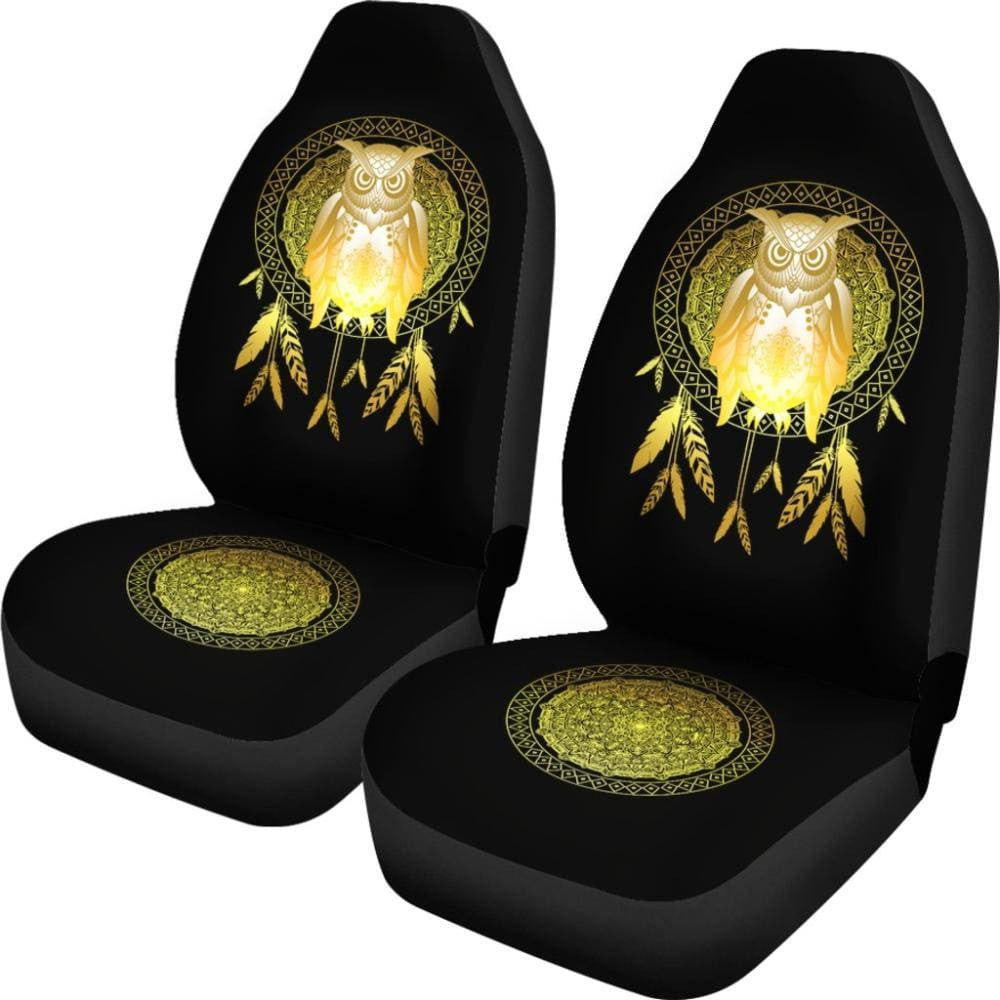 Owl Dream Catcher Gold - Owl Car Seat Covers