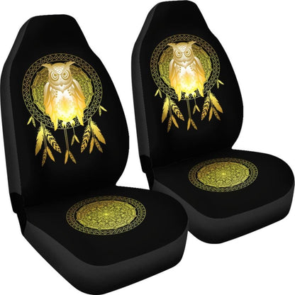 Owl Dream Catcher Gold - Owl Car Seat Covers