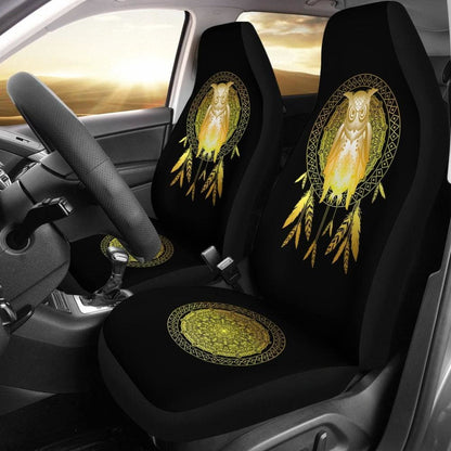 Owl Dream Catcher Gold - Owl Car Seat Covers