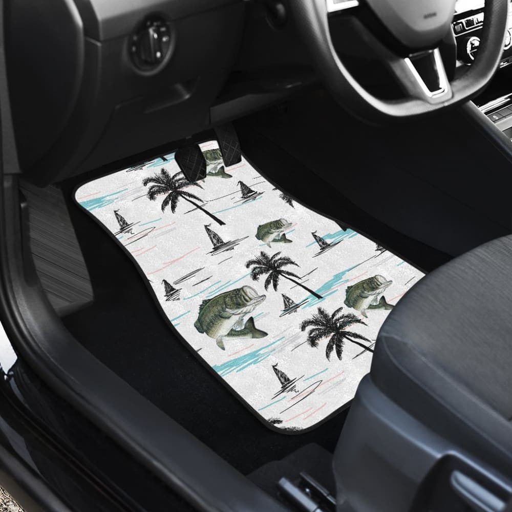 Largemouth Bass Fishing Patterns Car Floor Mats
