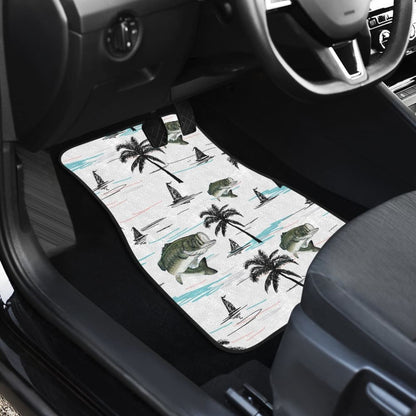 Largemouth Bass Fishing Patterns Car Floor Mats