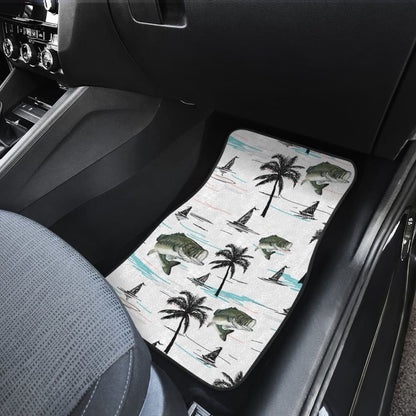 Largemouth Bass Fishing Patterns Car Floor Mats