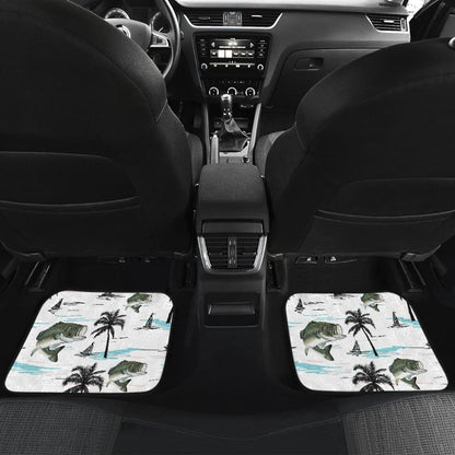 Largemouth Bass Fishing Patterns Car Floor Mats