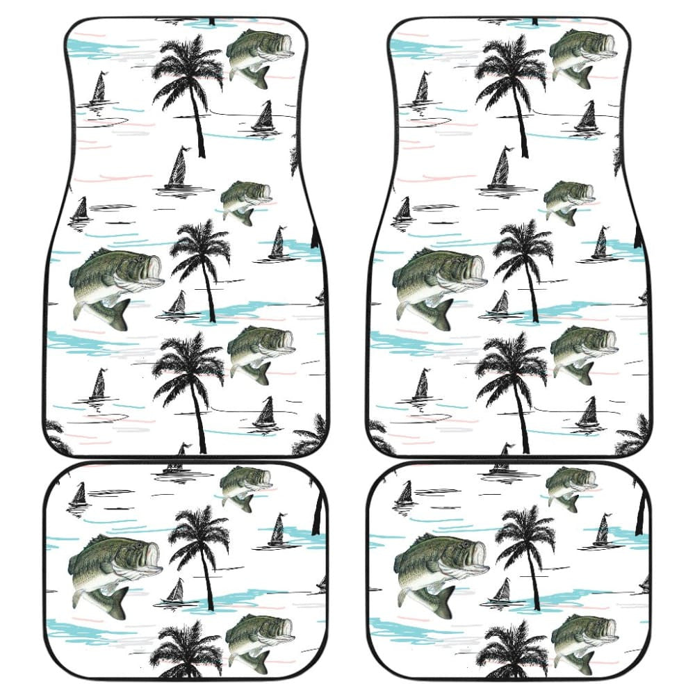 Largemouth Bass Fishing Patterns Car Floor Mats