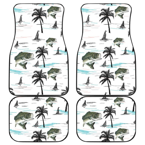 Largemouth Bass Fishing Patterns Car Floor Mats