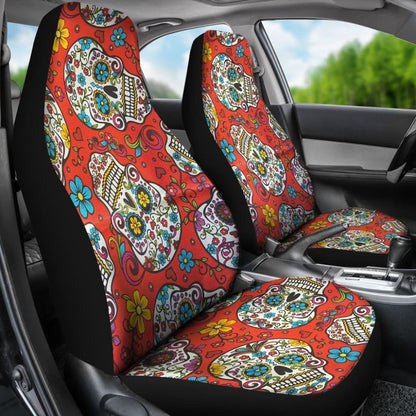 Pcs Sugar Skull Car Seat Covers