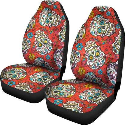 Pcs Sugar Skull Car Seat Covers