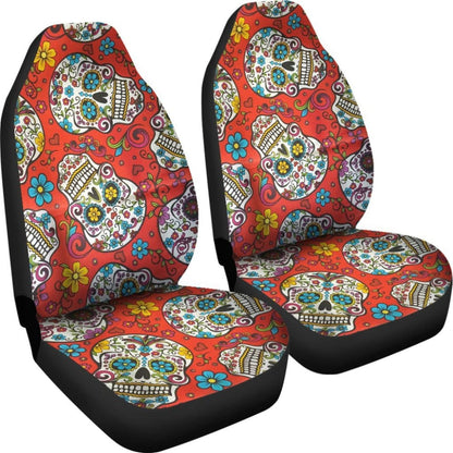 Pcs Sugar Skull Car Seat Covers