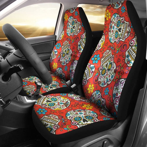 Pcs Sugar Skull Car Seat Covers