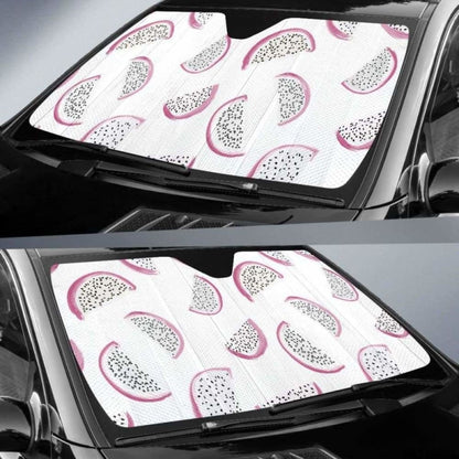 Dragon Fruit Pattern Car Auto Sun Shades