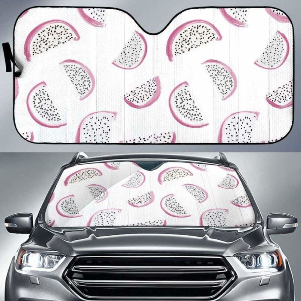 Dragon Fruit Pattern Car Auto Sun Shades