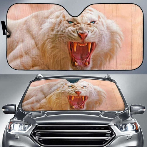 White Tiger RoaringK Car Sun Shade