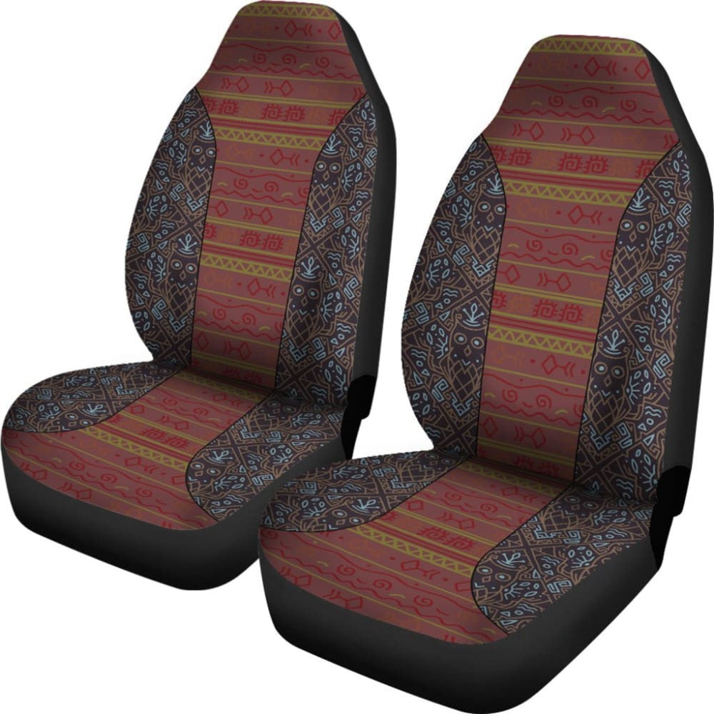 Boho Aztec Brown Blue Car Seat Covers