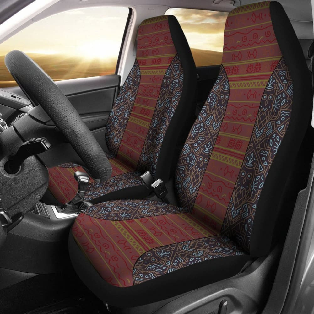 Boho Aztec Brown Blue Car Seat Covers