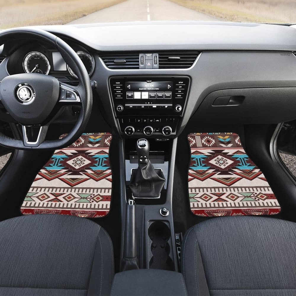 Brown Boho Aztec Car Floor Mats