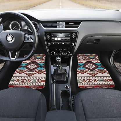 Brown Boho Aztec Car Floor Mats