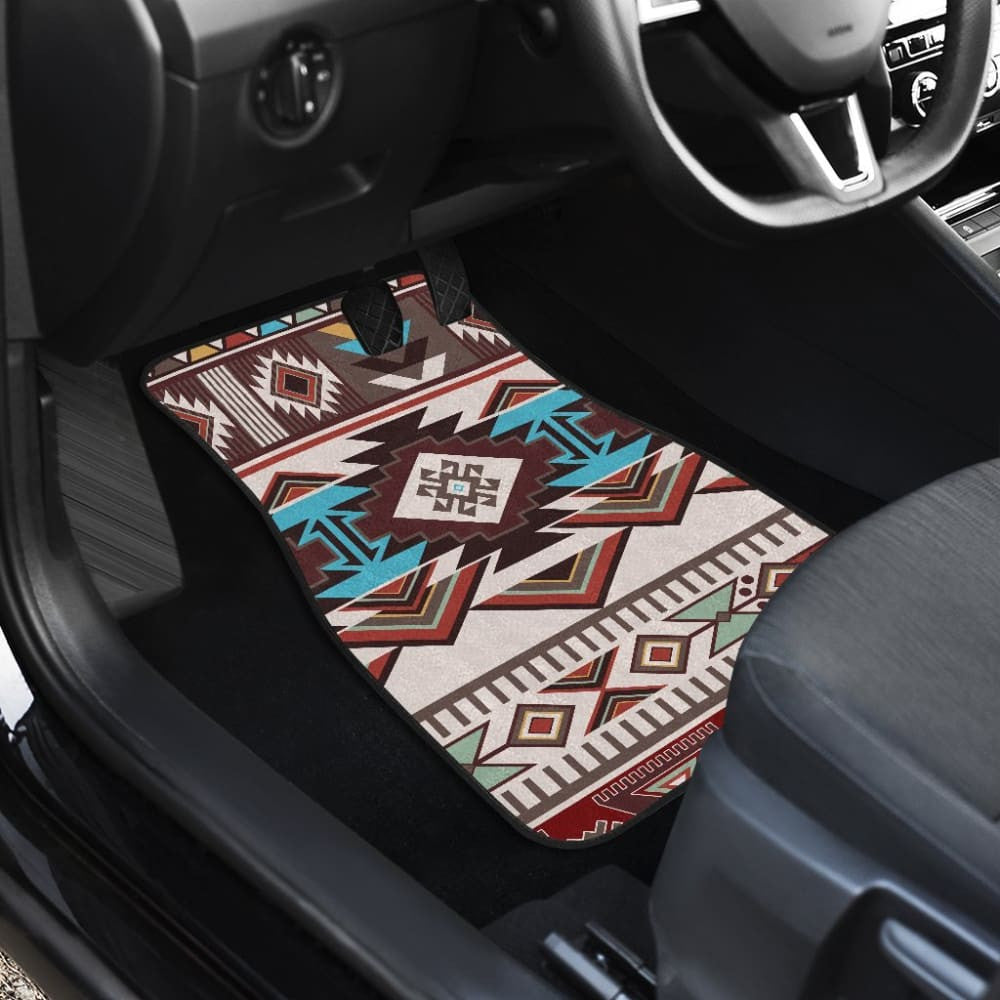 Brown Boho Aztec Car Floor Mats