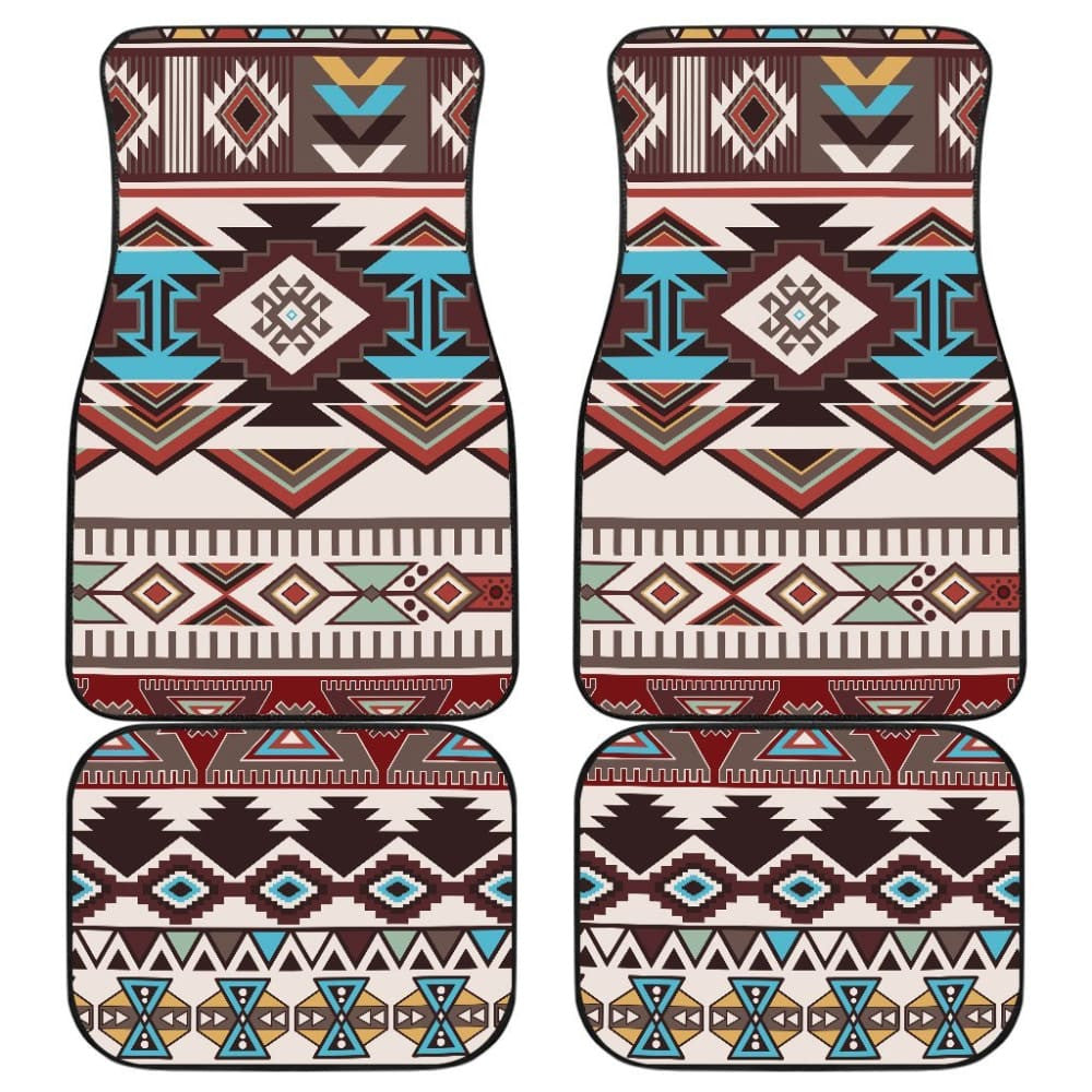 Brown Boho Aztec Car Floor Mats