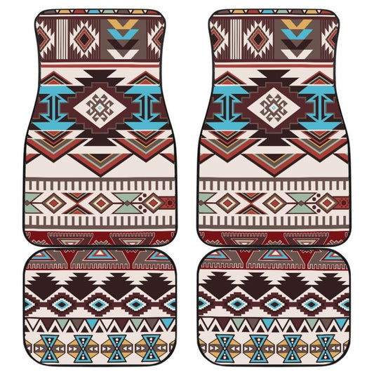 Brown Boho Aztec Car Floor Mats