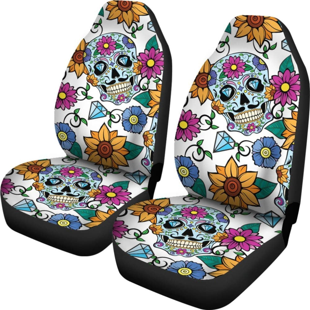 Diamond Sugar Skull Car Seat Covers