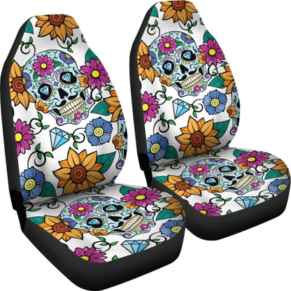 Diamond Sugar Skull Car Seat Covers