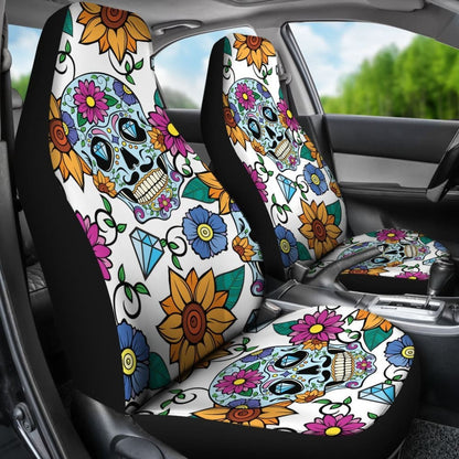 Diamond Sugar Skull Car Seat Covers