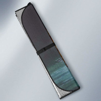 Car Sun Shade With Wolf Print