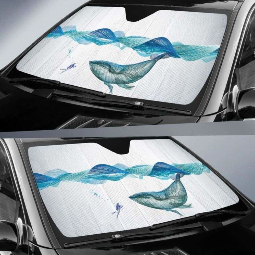 Underwater Whale Waves Auto Sun Shades