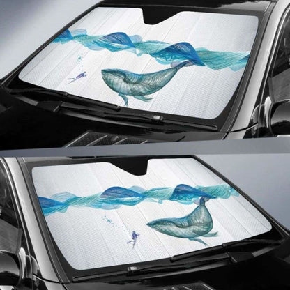 Underwater Whale Waves Auto Sun Shades