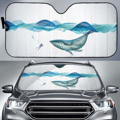 Underwater Whale Waves Auto Sun Shades